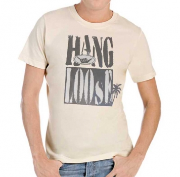 T-Shirt - HANG LOOSE - 'square' - Design vorne